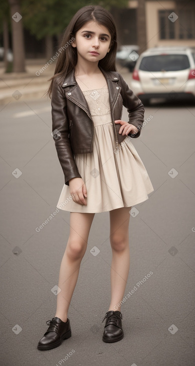 Azerbaijani child girl with  brown hair