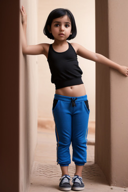 Moroccan infant girl with  black hair