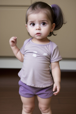 Paraguayan infant girl with  gray hair