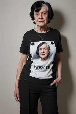 Czech elderly non-binary with  black hair