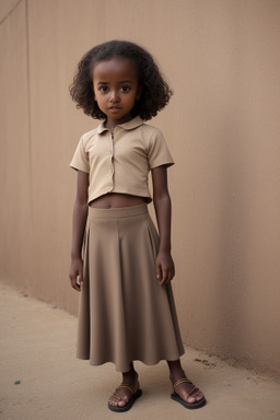 Ethiopian child girl with  brown hair