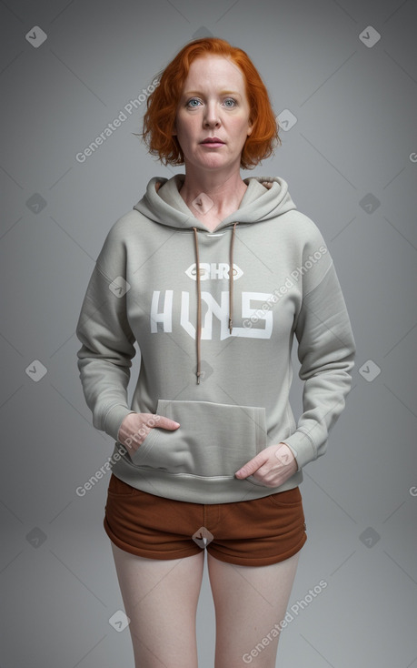 Middle-aged non-binary with  ginger hair