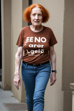 Italian elderly non-binary with  ginger hair