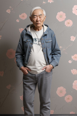 Korean elderly male with  gray hair