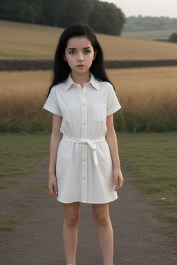 Child female with  black hair