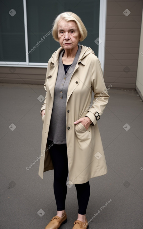 Caucasian elderly female with  blonde hair