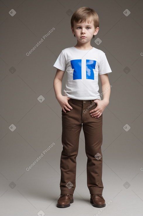 Estonian child boy with  brown hair