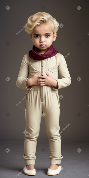 Qatari infant boy with  blonde hair