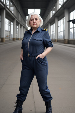 Macedonian elderly female with  white hair