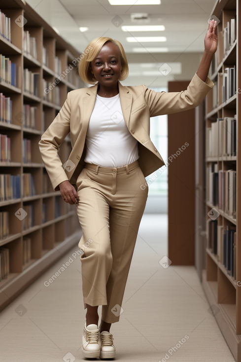 Sudanese 45 years female with  blonde hair