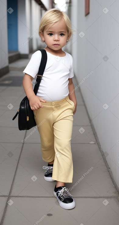 Ecuadorian infant boy with  blonde hair