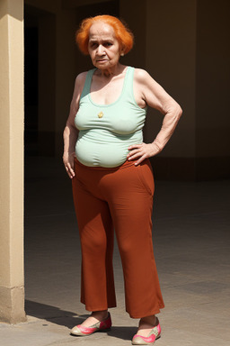 Omani elderly female with  ginger hair