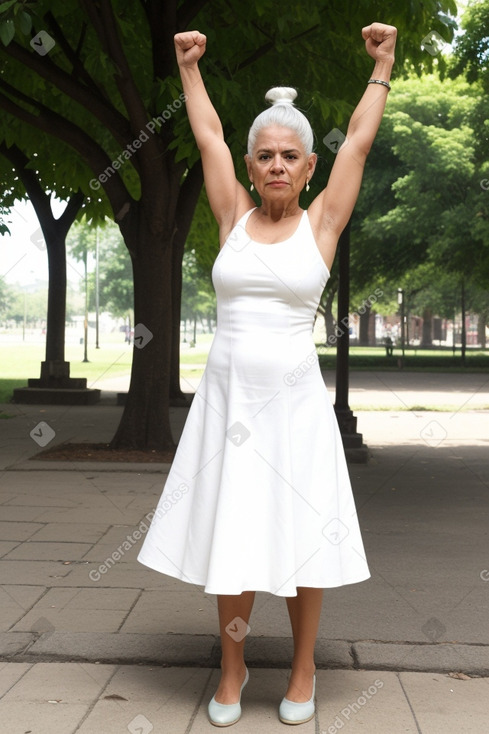 Nicaraguan 45 years female with  white hair