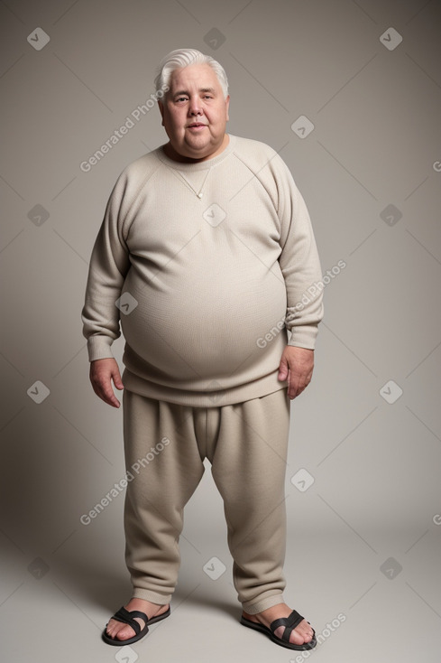 American elderly male with  white hair