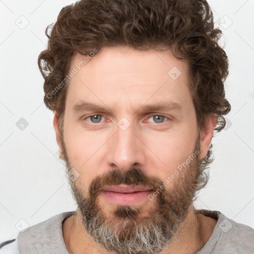 Neutral white adult male with short  brown hair and brown eyes