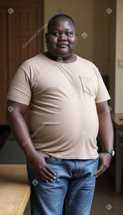 Ugandan middle-aged male with  blonde hair