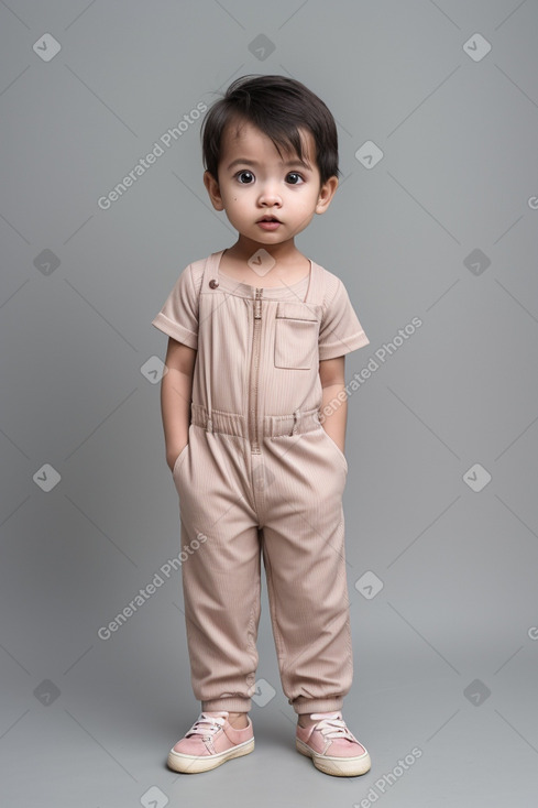 Malaysian infant boy with  brown hair