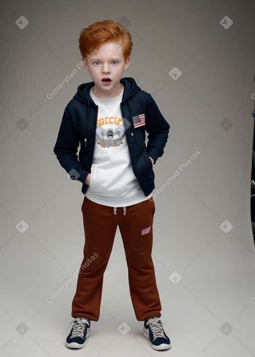 American child boy with  ginger hair