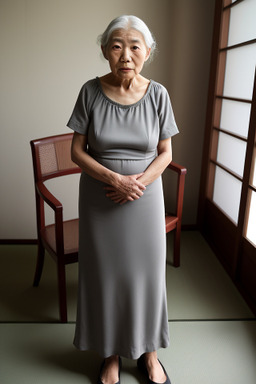 Japanese elderly female with  gray hair