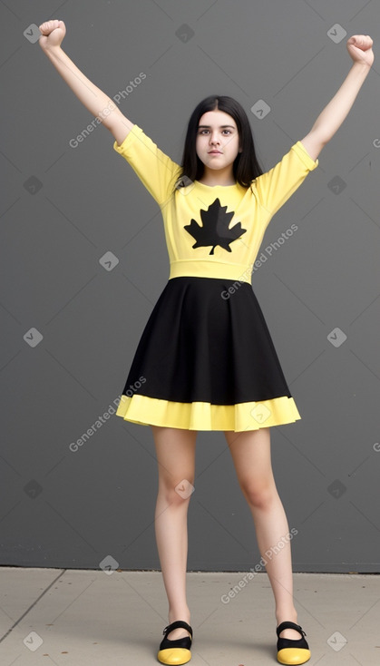 Canadian teenager girl with  black hair