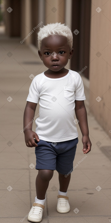 Senegalese infant boy with  white hair