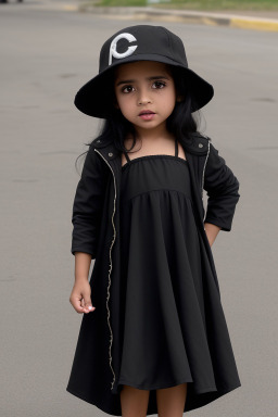 Puerto rican child female with  black hair