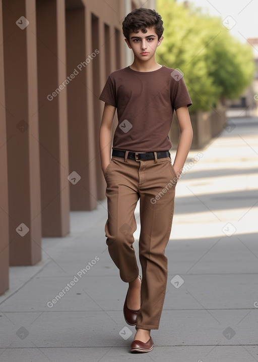 Armenian teenager male with  brown hair