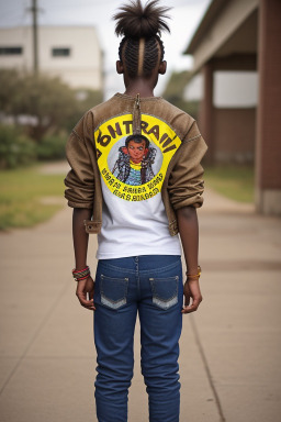 Zimbabwean teenager boy with  brown hair