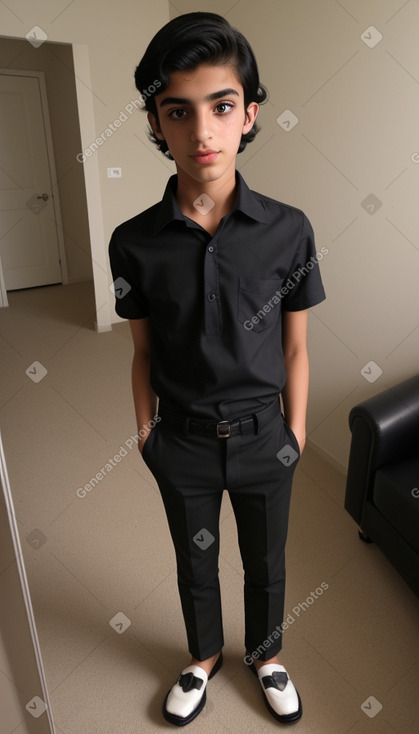 Algerian teenager boy with  black hair