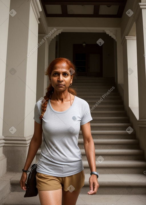 Indian 45 years female with  ginger hair