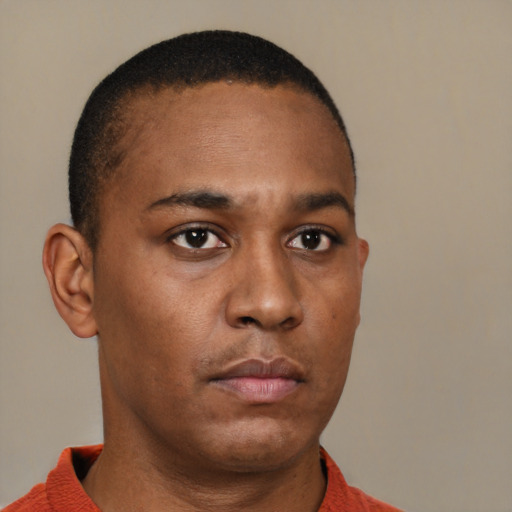Neutral latino young-adult male with short  brown hair and brown eyes