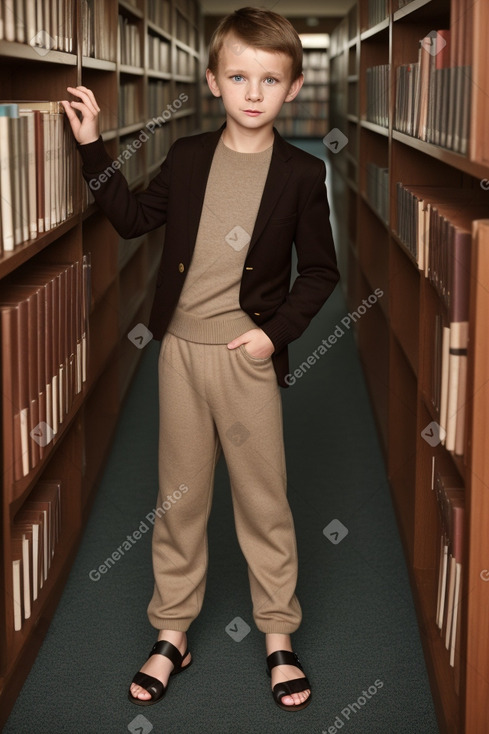 Estonian child boy with  brown hair