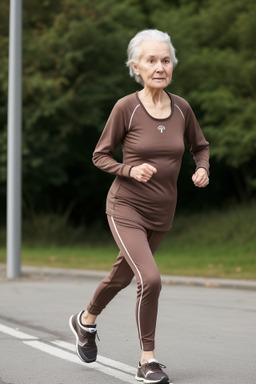 Danish elderly female with  brown hair