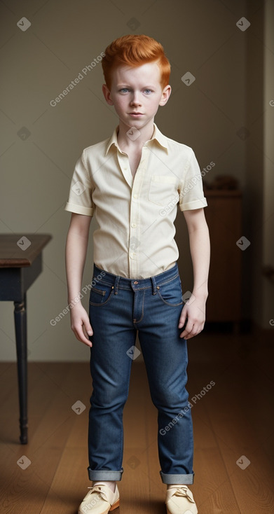 Czech child boy with  ginger hair