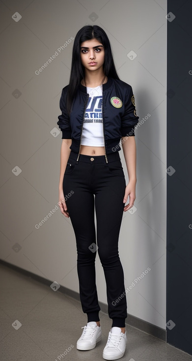 Iraqi teenager girl with  black hair