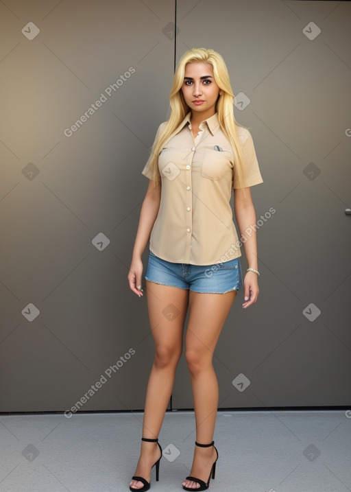 Saudi arabian adult female with  blonde hair