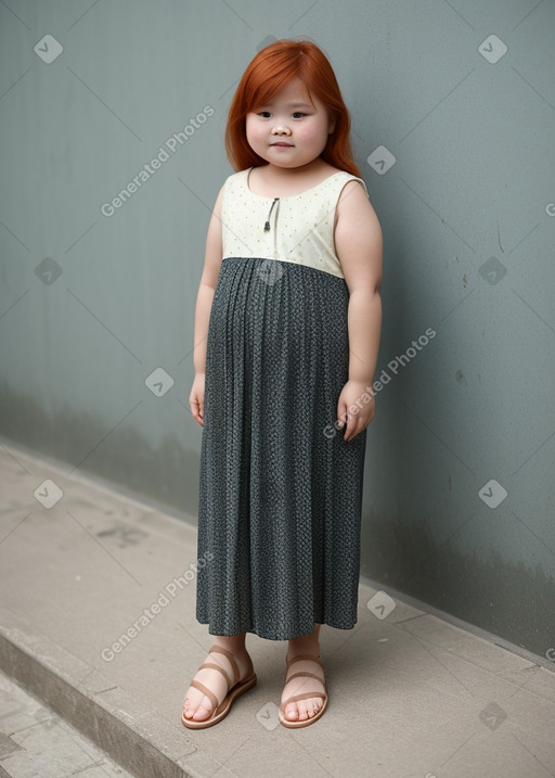 Singaporean child girl with  ginger hair