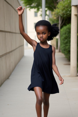 African infant girl with  black hair