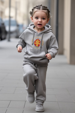 Macedonian infant boy with  gray hair