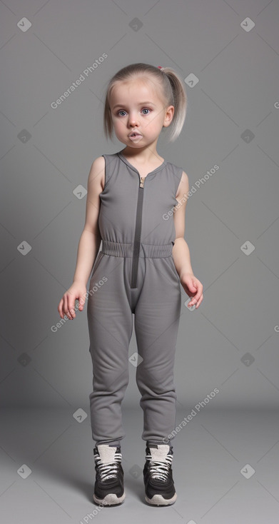 Belarusian infant girl with  gray hair