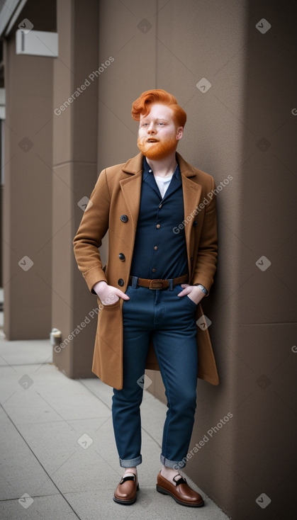 Hispanic adult non-binary with  ginger hair