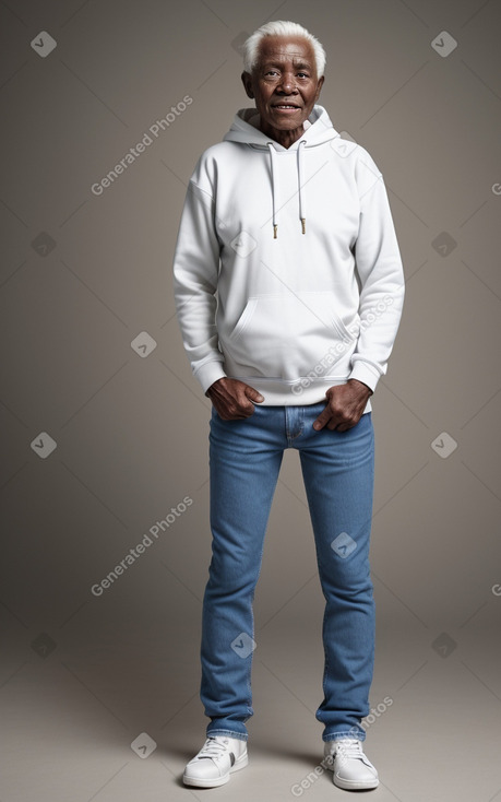 Zimbabwean elderly male with  white hair