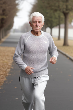 Belgian elderly male with  white hair