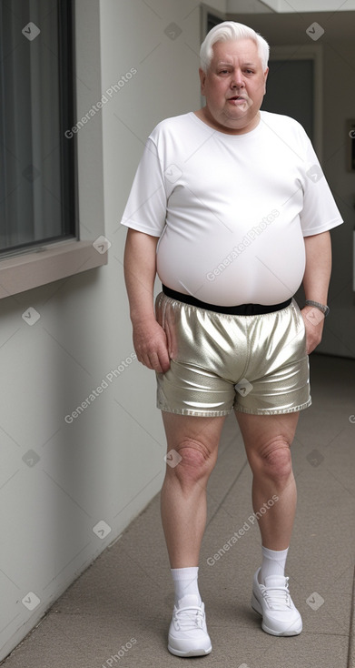 Canadian elderly male with  white hair