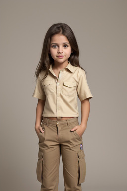 Brazilian child female with  brown hair