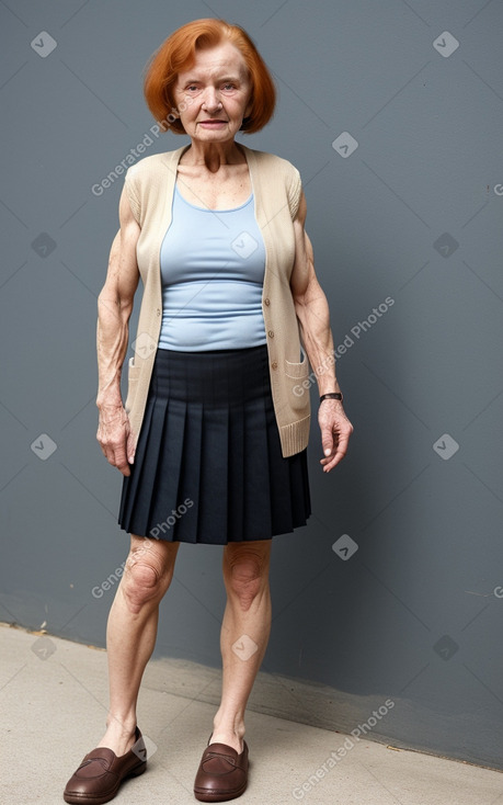 Slovak elderly female with  ginger hair