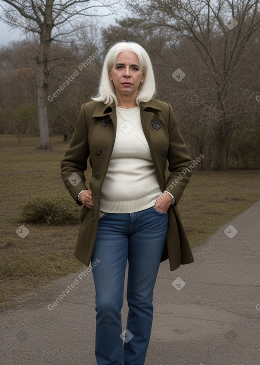 Cuban 45 years female with  white hair