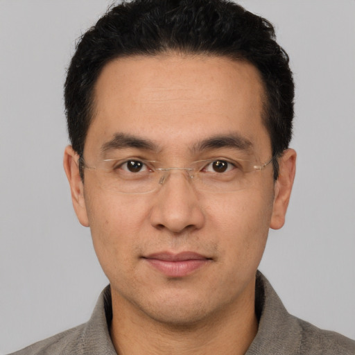 Neutral white adult male with short  brown hair and brown eyes
