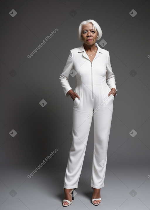 African elderly female with  white hair