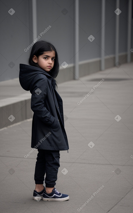 Child girl with  black hair